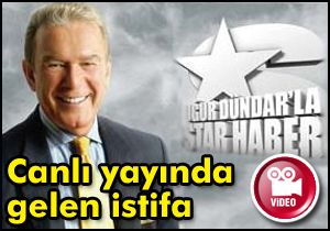 Canlı yayında gelen istifa